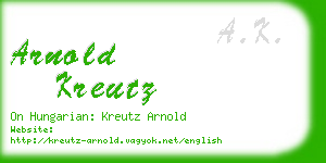 arnold kreutz business card